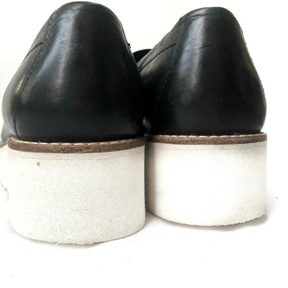 Vince Black Leather Platform Loafers | Minimalist Fall Capsule Classic Shoes - Picture 16 of 16
